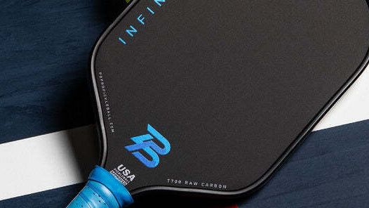 PBPRO Infinity Gen-X4 Blue pickleball paddle with carbon fiber surface and thermoformed construction