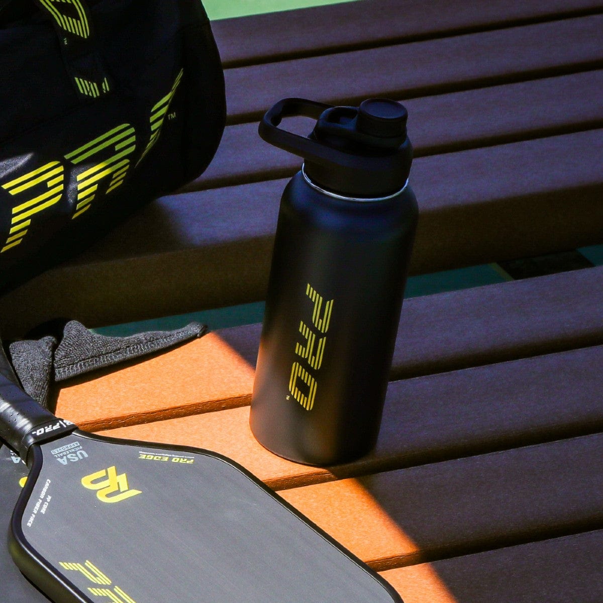 PBPRO Accessories Black / Yellow Pickleball Waterbottle| PBPRO Infinity | 32 oz