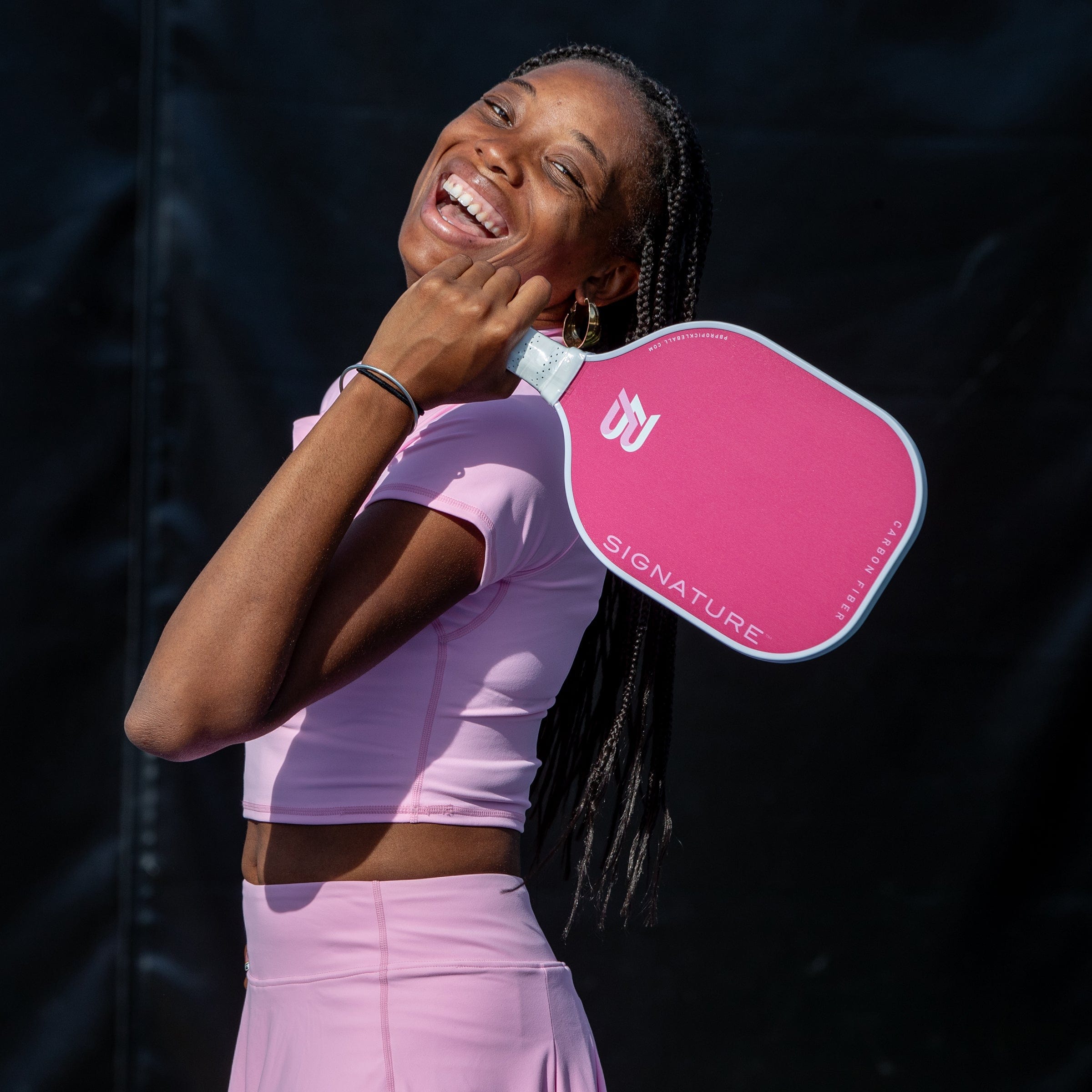 PBPRO Pickleball Paddles PBPRO Signature Carbon Fiber Pink Pickleball Paddle