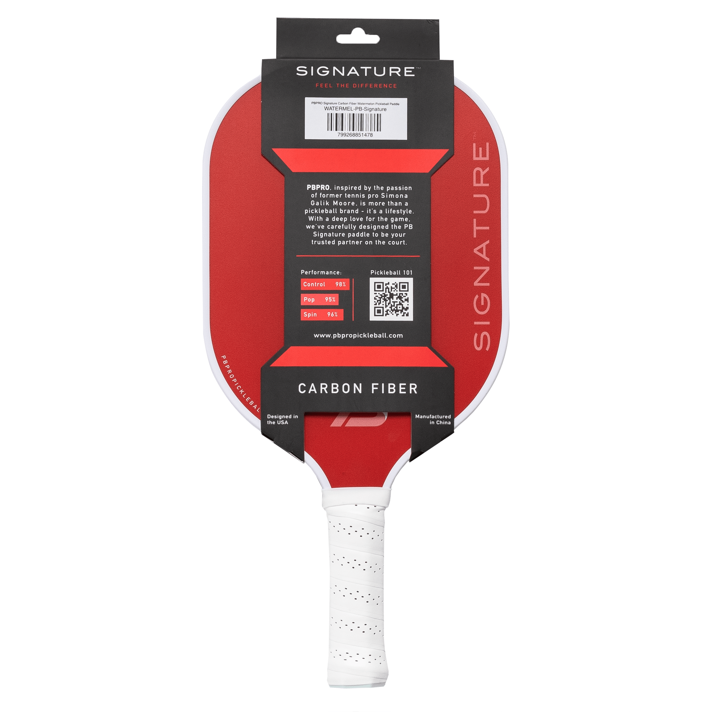 PBPRO Pickleball Paddles PBPRO Signature Carbon Fiber Watermelon Pickleball Paddle