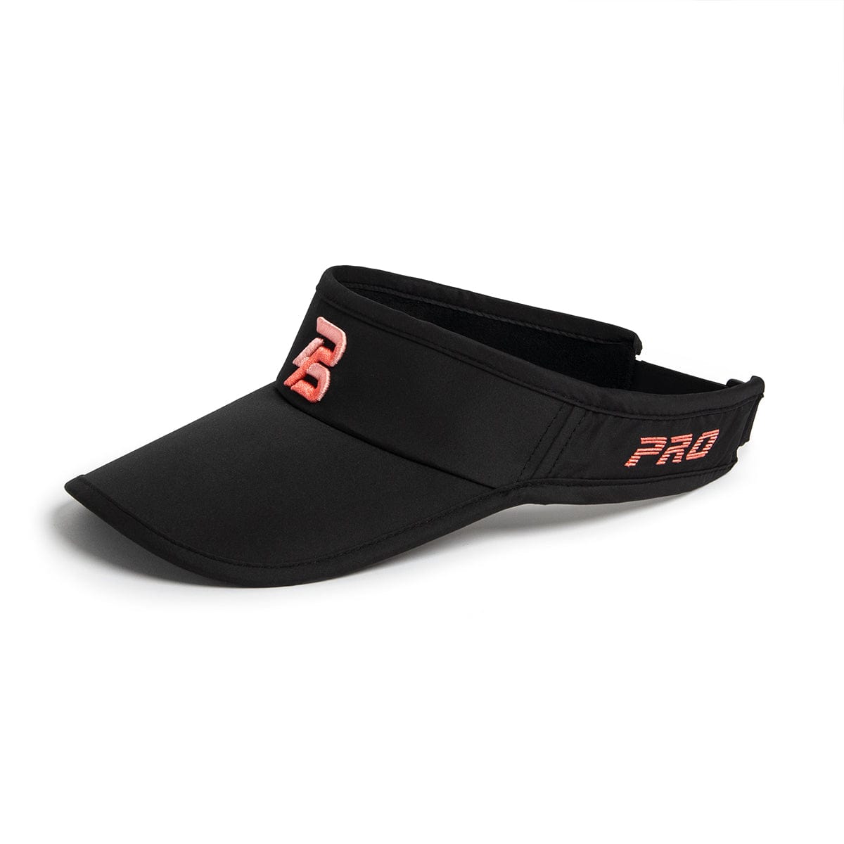 PBPRO Visors Black PBPRO Women's Performance Visor - All Black with Coral Logo