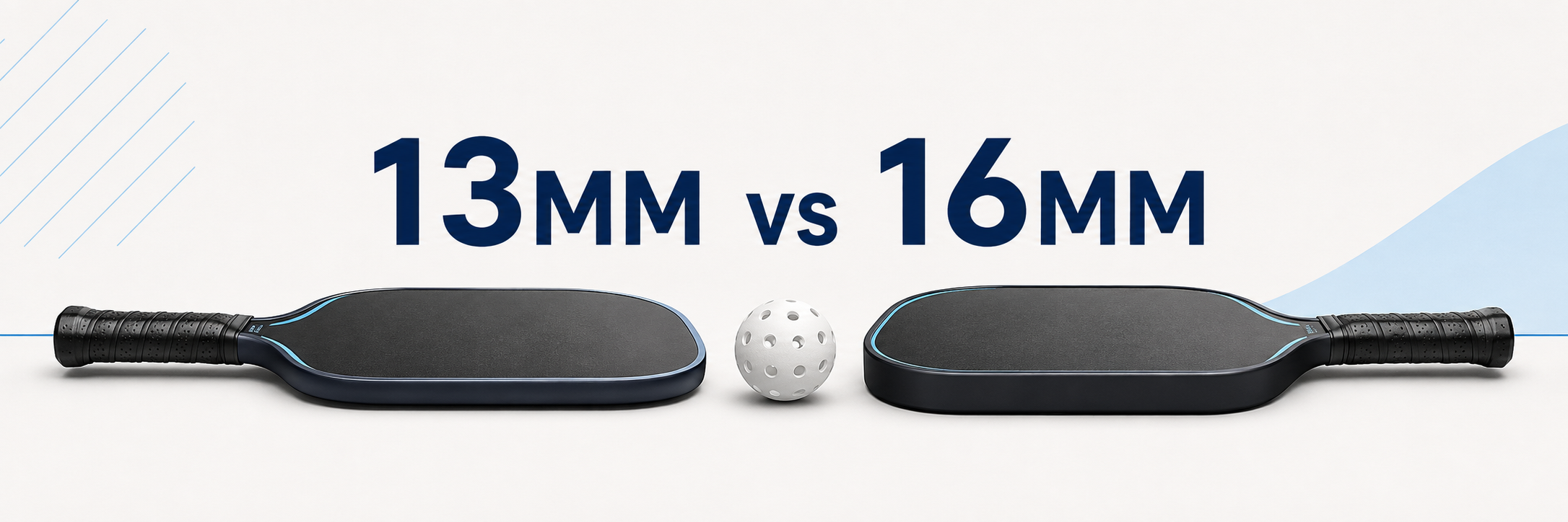 13mm vs 16mm pickleball paddle comparison