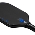 Angled close-up of the PBPRO Infinity Gen-X5 Royal Blue carbon face and black edge guard