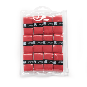 PBPRO Accessories 12-Pack Pickleball Overgrips | PBPRO | Red 12pack