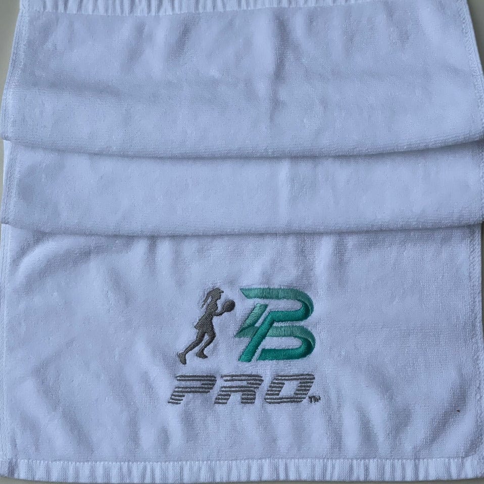 PBPRO Accessories PBPRO Women&#39;s Pickleball Towel White with Teal Logo