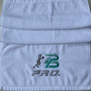 PBPRO Accessories PBPRO Women's Pickleball Towel White with Teal Logo