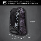 PBPRO Bags Black / Gray Pickleball Backpack | PBPRO Tour |  Black