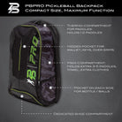 PBPRO Bags Green Pickleball Backpack | PBPRO Tour |  Green