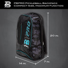 PBPRO Bags Turquoise Pickleball Backpack | PBPRO Tour |  Seafoam Blue