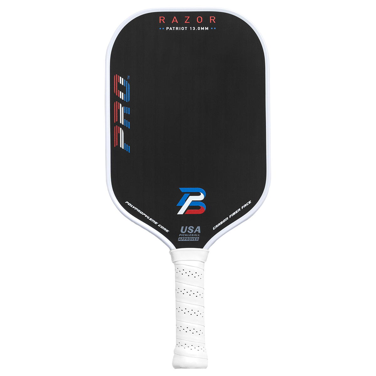 PBPRO Paddles Red/White/Blue PBPRO Patriot Raw Carbon Fiber Pickleball Paddle