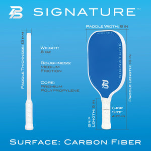 PBPRO Pickleball Paddles PBPRO Signature Carbon Fiber Blue Pickleball Paddle