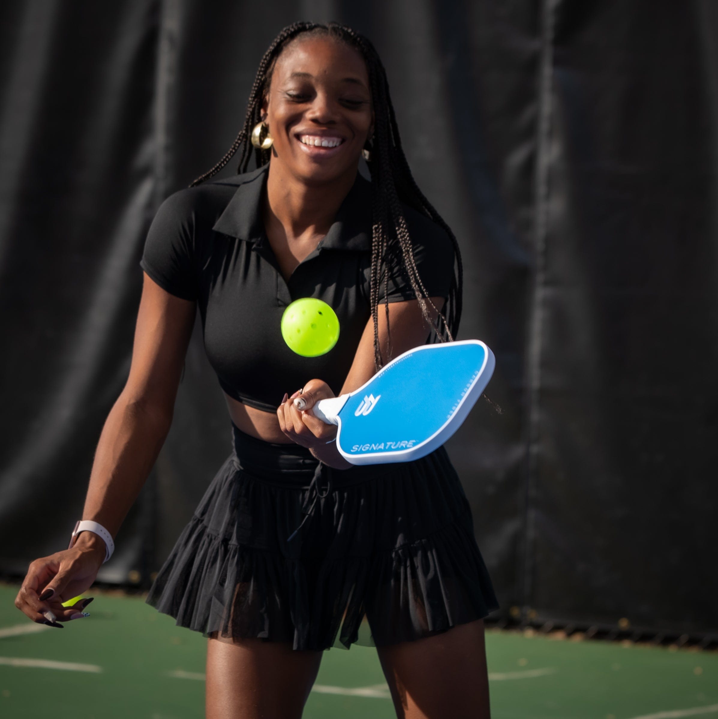 PBPRO Pickleball Paddles PBPRO Signature Carbon Fiber Blue Pickleball Paddle