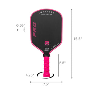PBPRO Pickleball Paddles Pickleball Paddle | PBPRO Infinity Falcon Lite |  Raw Carbon Fiber