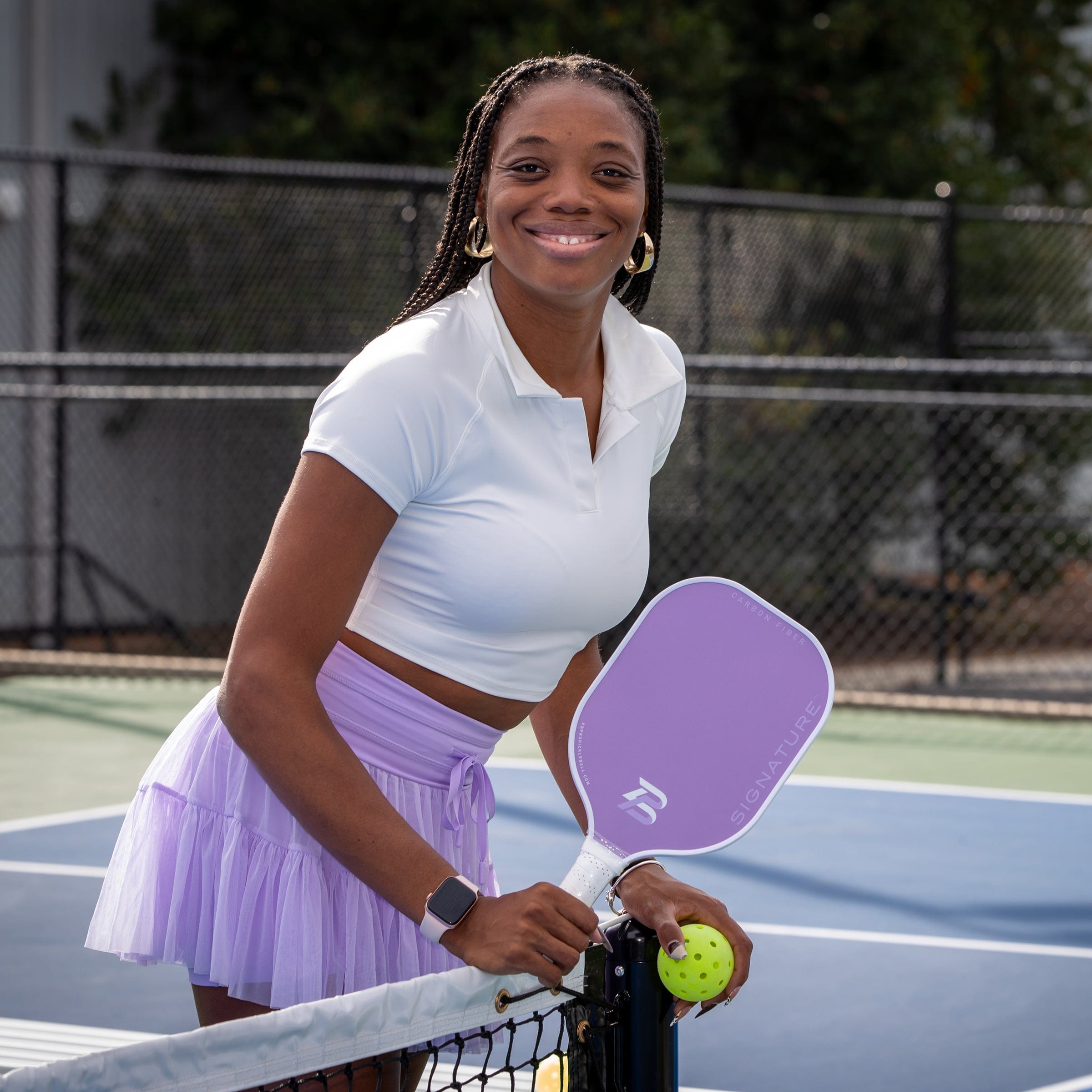 Pickleball Paddle | PB Signature Lavender | Carbon Fiber – PBPRO