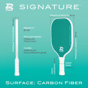 PBPRO Pickleball Paddles PBPRO Signature Carbon Fiber Mint Pickleball Paddle