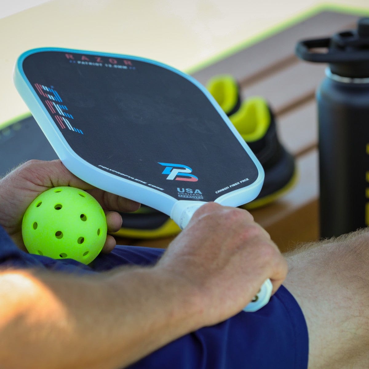 PBPRO Pickleball Paddles Red/White/Blue Pickleball Paddle | PBPRO Patriot | T700 Raw Carbon