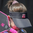 PBPRO Visors Black Pickleball Visor | PBPRO Performance | Black Coral Accent