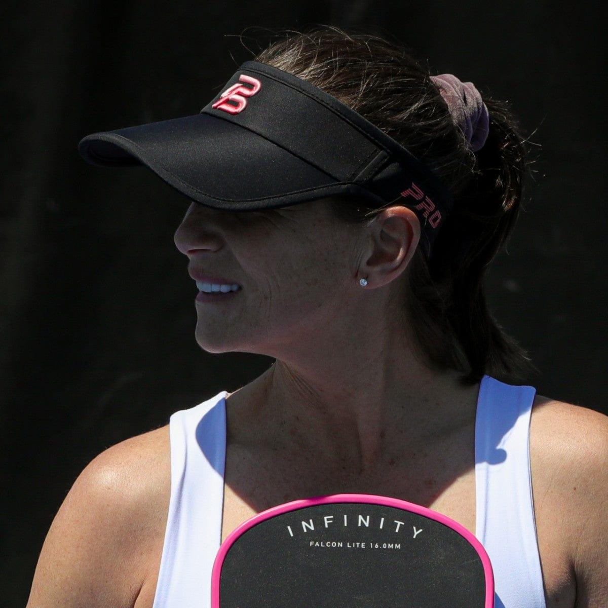 PBPRO Visors Black Pickleball Visor | PBPRO Performance | Black Coral Accent