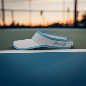 PBPRO Visors Turquoise PBPRO Pickleball Women's White Performance Visor with Light Blue Accent