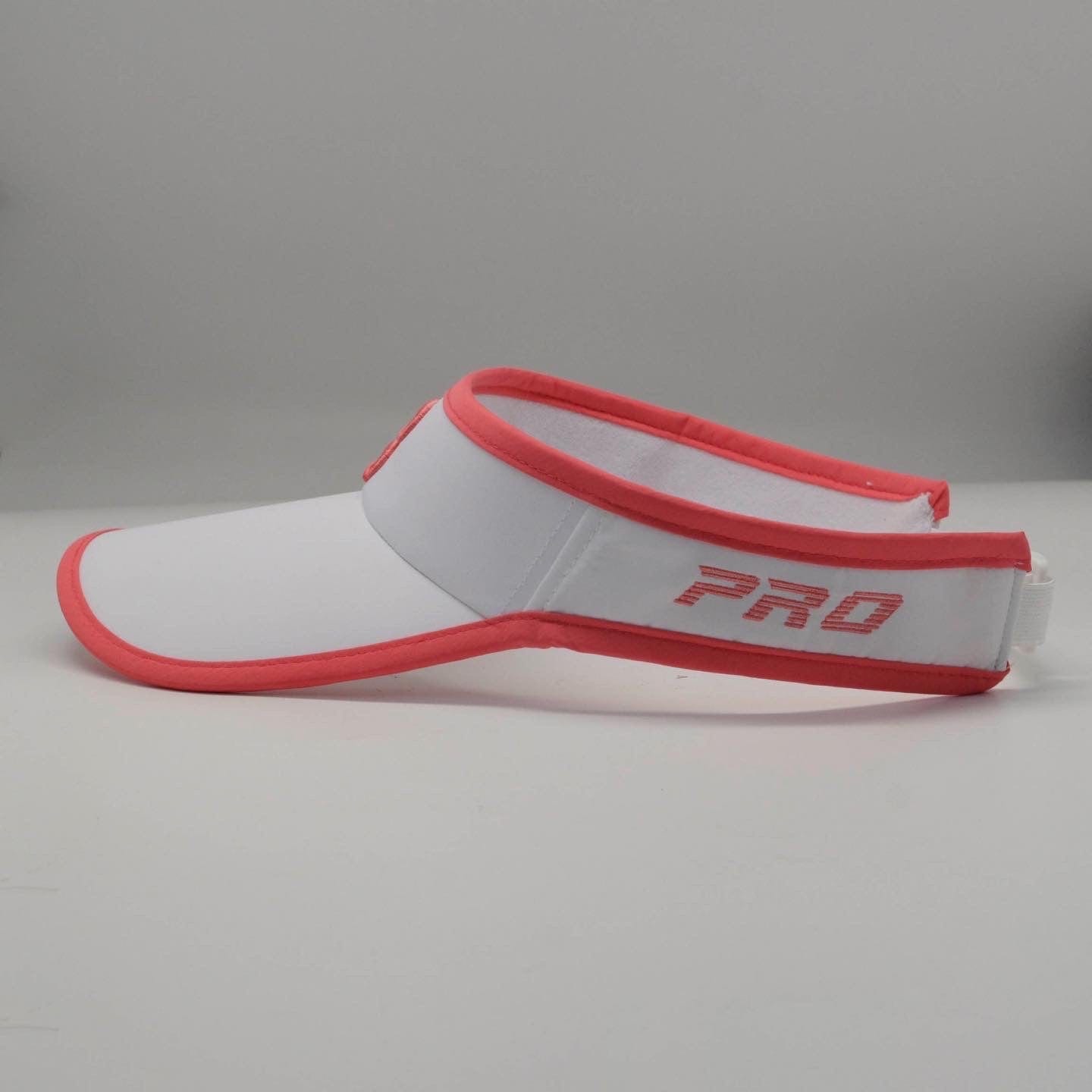 PBPRO Visors PBPRO Pickleball Women's White Performance Visor with Coral Accent Color