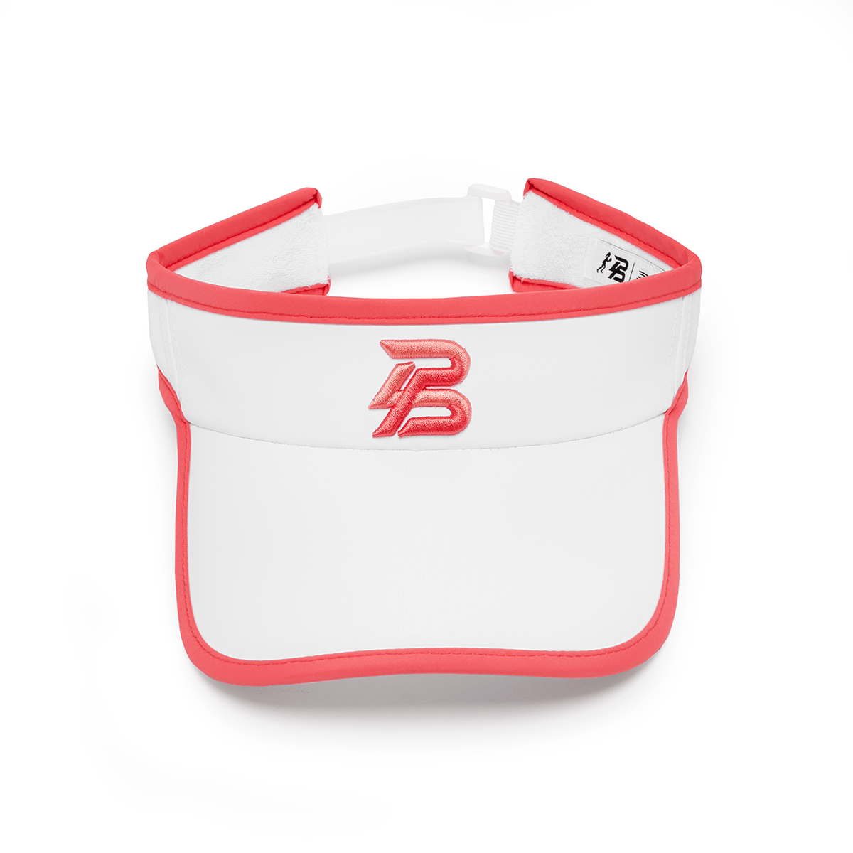 PBPRO Visors PBPRO Pickleball Women's White Performance Visor with Coral Accent Color
