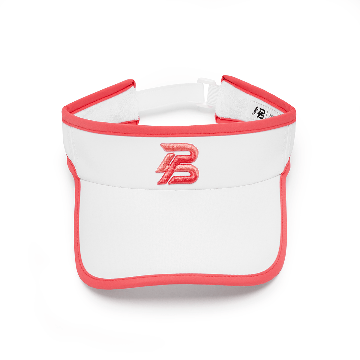 PBPRO Visors PBPRO Pickleball Women&#39;s White Performance Visor with Coral Accent Color