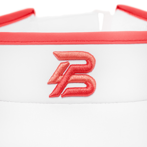 PBPRO Visors PBPRO Pickleball Women's White Performance Visor with Coral Accent Color