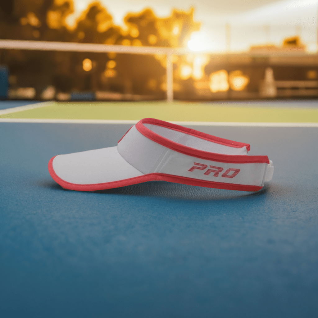 PBPRO Visors PBPRO Pickleball Women&#39;s White Performance Visor with Coral Accent Color
