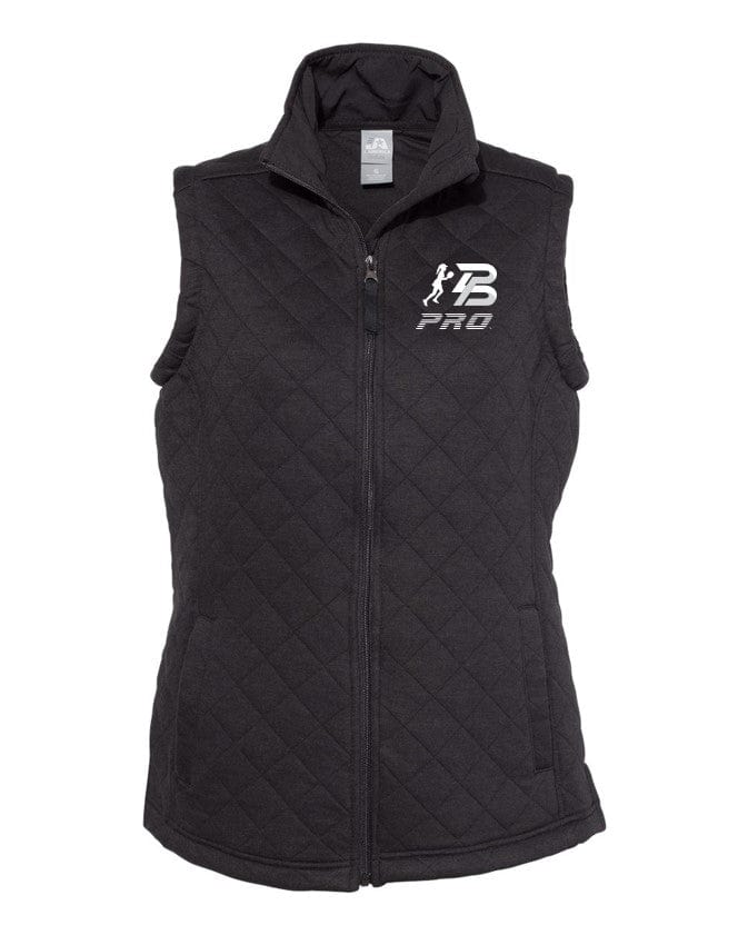 PBPRO Women&#39;s Apparel Small Sale PBPRO™ Black Performance Quilted Full Zip Vest - Black (Only M, L)