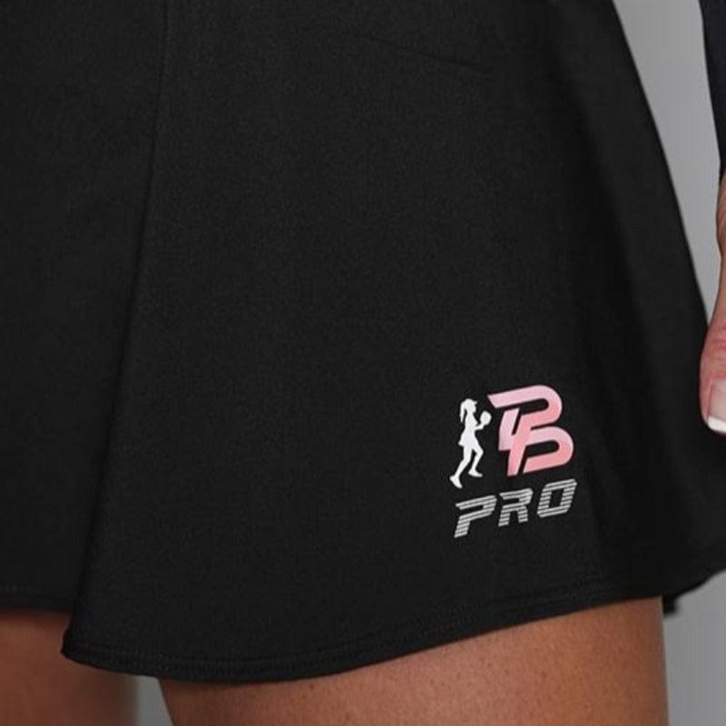 PBPRO Women&#39;s Apparel PBPRO Petite Athletic Black Pickleball Performance Skirt