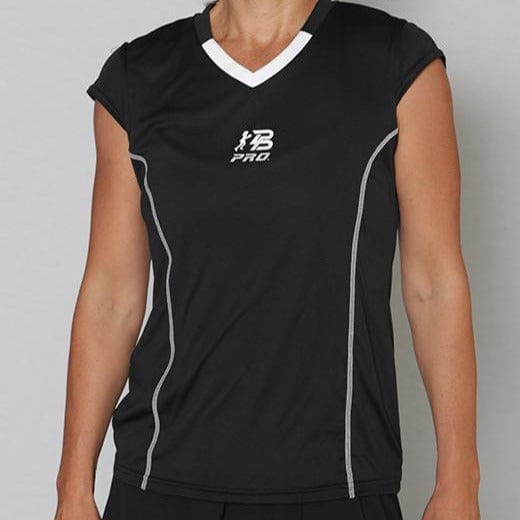 PBPRO Women&#39;s Apparel PBPRO™ Team Cap Sleeve Tee Black