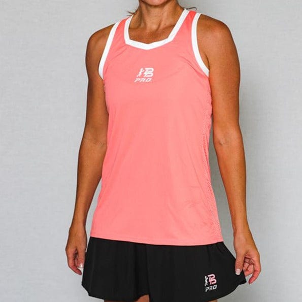 PBPRO Women&#39;s Apparel Small PBPRO™ Performance Racerback Tank Top - Coral with White Accent (Only S, L, XL)