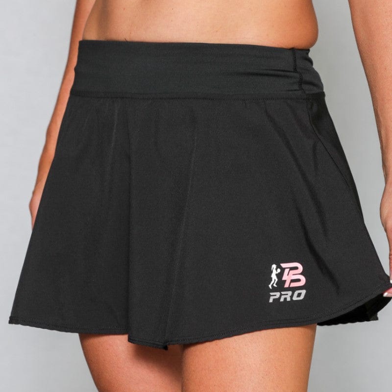 PBPRO Women&#39;s Apparel Small PBPRO Petite Athletic Black Pickleball Performance Skirt
